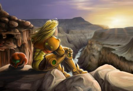 coucher de soeil avec samus